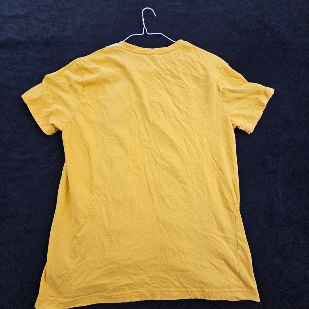 Guess Yellow Striped Embroidered Short Sleeve Cotton T-Shirt Men's XL - Picture 2 of 8